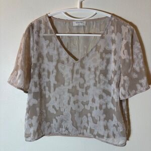 BABATON Sheer Randy Blouse Size Small